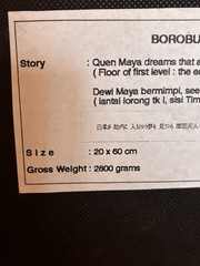 Framed Borobudur Temple Museum Replica Volacanic Stone Queen Maya Buddha