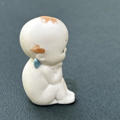 Kewpie Doll with Blue Wings Porcelain Sitting Figurine 2.25″- Unknown Marking