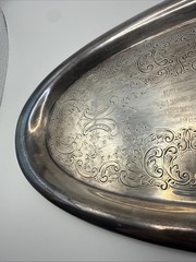 1962 Fresh Meadow Country Club Silver Plate Trophy Tray Presentation Platter NY