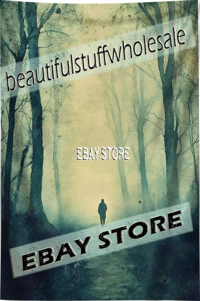 Ghostly Forest Walk Tapestry forest fog gothic lonely 39X59 in