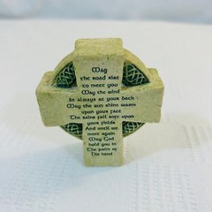 FaithStones Celtic Cross With Traditional Blessing by Roman Inc. 3.5 x 3 x 1.25