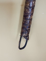 MEDIUM SIZE VINTAGE CANE/WICKER CARPET/RUG BEATER #