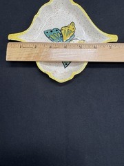 Vintage Butterfly Ceramic Hand Painted Trinket Dish – Unbranded