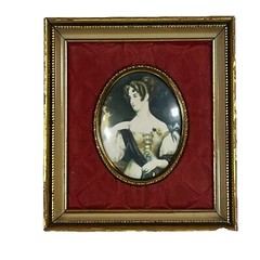 VTG Cameo portrait Of An Unknown Lady Sir William Charles Ross R.A Vintage Frame