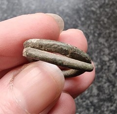 Rare Celtic Hair Ring Bronze Twisted Coiled Antique Metal Detecting Find