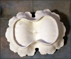 Vintage Large Edwardian Style Divided Dish with Rose Motif and Gold Accent #E213