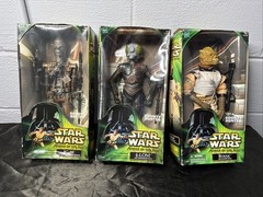 2000 Star Wars Bounty Hunter Action Figures Set IG-88 Bossk 4-LOM – Damaged Pkgs