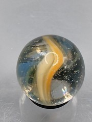 .59″ Vintage Cat Eye Hybrid Sparkler Marble- Akro Master Marble King Vitro – J63