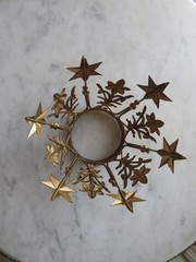 GORGEOUS Gold Aged Patina CROWN Rhinestones Stars Flowers for Statue or Display