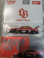 Mini GT LBWK – MIDNIGHT BRAZIL Skyline LB-ER34 RED CHROME Silhouette