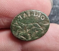 Rare Tallio Cufflink Fox Hunting Georgian Detecting Find Antique 1700s 18thc