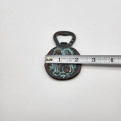 Vintage Greek Greece Bronze replica coin bottle opener souvenir