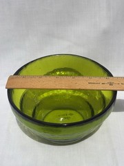 Blenko Glass Works “Deep Green Beehive Tiered” Bowl Signed “ Walter Blenko-2013”