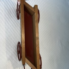 Vintage Home Interiors Decor Wood Wagon Country Cottage Farmhouse Wall Pocket