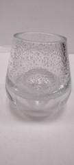 Hand Blown art glass Bulicante / controlled bubble oil candle / bud vase / Paper