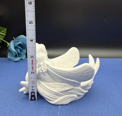 Vintage Fitz And Floyd Fairy Figurine Trinket Dish Art Nouveau Porcelain Ceramic