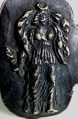 300 BC Ancient Greek Silver Ring Selene the goddess and personification of Moon