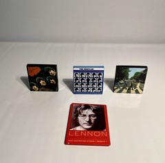 4 Beatles Fridge Locker Magnets John Lennon Rock And Roll Hall of Fame