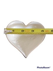 Lenox Sculpted Rose Heart Dish 4″ Gold Trim 24K