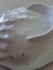 Blue White Chintz Trinket Dish Hand Shaped Made in England Ring Dish
