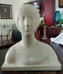 Florentine Art Plaster 132 Antique 1914 Unknown Woman by Donatello