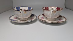 Lot of 2 teacups and 2 saucers of Lady Elizabeth Hudson & Middleton Ltd 1980’s