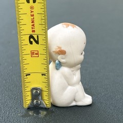 Kewpie Doll with Blue Wings Porcelain Sitting Figurine 2.25″- Unknown Marking