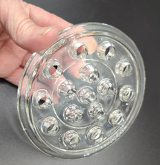 Unbranded Antique Glass Flower Frog 16 Hole 5 Inch Clear Pressed Glass Vase Inse