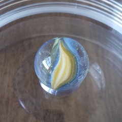 Vintage 0.60″ Cat Eye Sparkler Sunburst Vitro Akro European Master Marble- a45