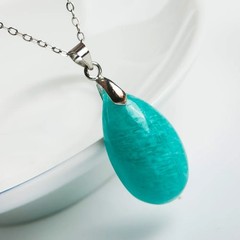 Natural Beautiful ice Amazonite Quartz Crystal Beads Pendant