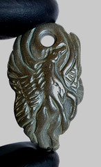 300 BC Ancient Roman Carved Engraved Gemstone Pendant Medallion Amulet Pegasus