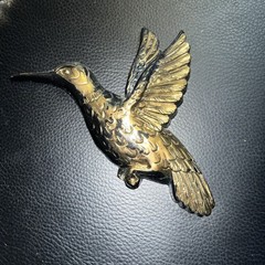 Vintage Homco Gold Hummingbirds Wall Art Home Decor Made In USA Set Of 2