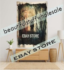 Ghost Path Graveyard Tapestry graveyard mist gothic shadows 39X59 in
