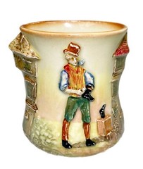 3” Royal Doulton England Dickens Shoe Cobbler Sam Weller Small Relief Mini Vase