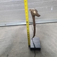Vintage Dolbi Cashier Brass Marble Sculpture Modernist Hollywood Regency
