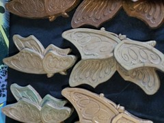 Set Of 8 BROWN Homeco Burwood Butterfly Wall Hangings