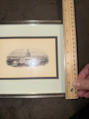 Framed Capitol Building Northeast View Steel Engraving By Charles Magnus