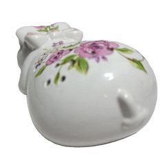 Vintage 1978 Avon Pig Ceramarte Made in Brazil Floral Potpourri Holder 5″ Long