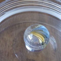 Vintage 0.60″ Cat Eye Sparkler Sunburst Vitro Akro European Master Marble- a45