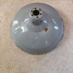 Vintage 1950s enamel lamp shade