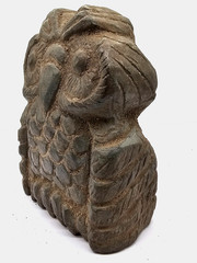 300 BC Athena Owl Ancient Greek Roman Statue Pure Stone Large Carved Artifact