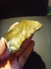 Lower Paleolithic – Large Acheulean notched scraper. c.450,000 BP.