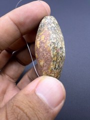 Genuine Old Ancient Natural Jasper Stone Rare Unique Bead From Central Asia