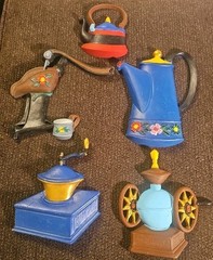 Vintage Sexton Hoda 5 Piece Cast Iron kitchen farm Scenes Wall Hanging Plaques