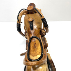 Vtg Wooden Handcrafted Motorcycle Harley Davidson Style ? 6 1/2 Inches High