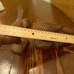 Pair of 2 Old Vintage CAST IRON METAL BIRD Birds Statue Figure – Brown Bookends