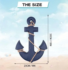 Handcrafted Nautical Ship Wheel & Anchor Decor – Perfect Beach-Themed Gift