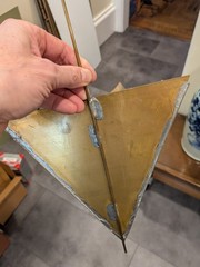 PAIR! Vintage Brass Tole Florentine Umbrella Wall Pocket