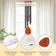 Christmas Sister Gifts Wind Chimes, Best Birthday Gift from D-sister