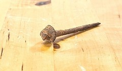 Antique Roman Wrought Iron Nail Fastener Artifact 2.5”